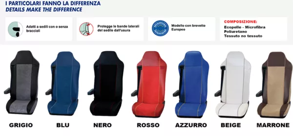 SCHEDA TECNICA COPRISEDILI EXTREME PROFESSIONAL MOD.B ; SU MISURA E NEI DIVERSI COLORI