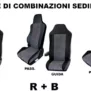 LE 3 COMBINAZIONI POSSIBILI DI SEDILI (particolare da selezionare)